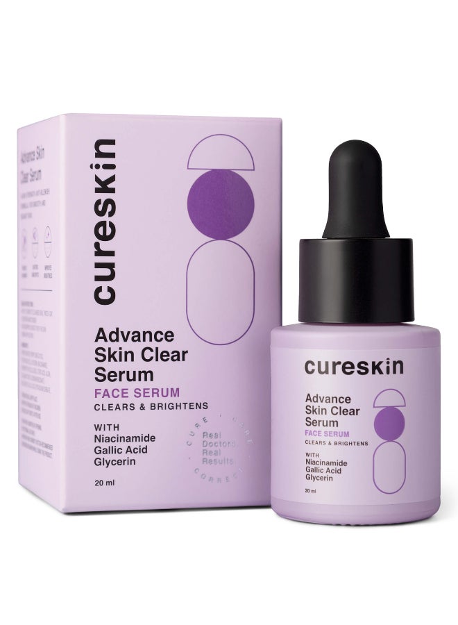 Cureskin سيروم كيرسكن المتقدم لتفتيح البشرة مع النياسيناميد | سيروم لتوحيد لون البشرة | يقلل من ظهور العيوب والملمس غير المتساوي، 20 مل (عبوة من 1) - Image 1